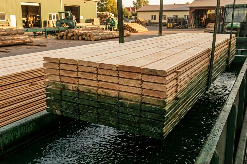 Impregnacja drewna konstrukcyjnego w tartaku