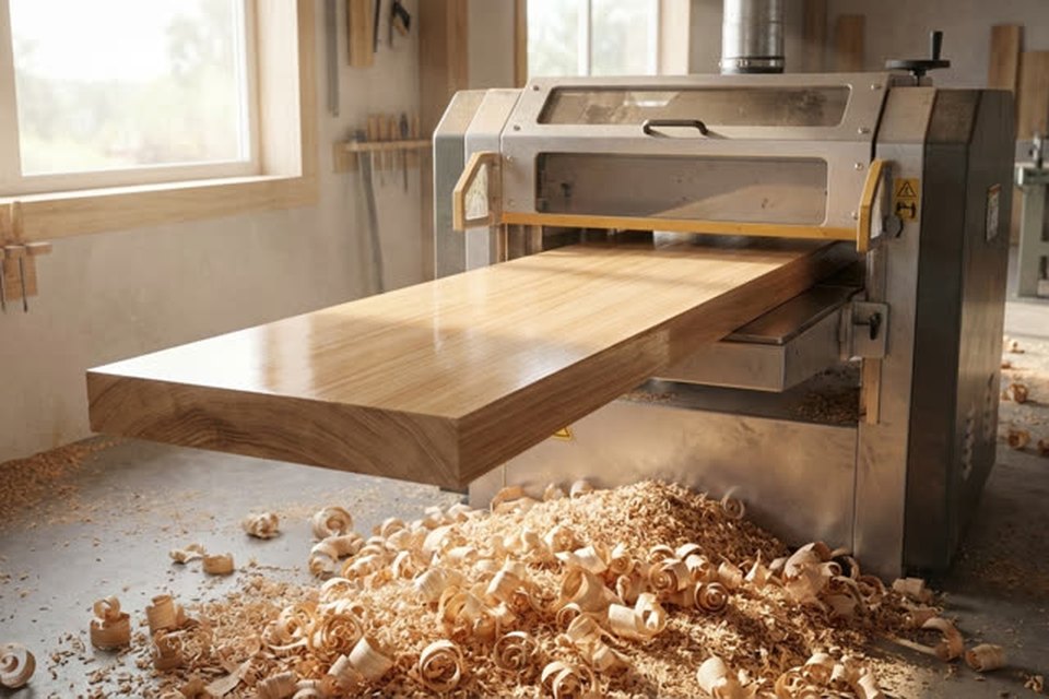 Struganie i heblowanie desek w tartaku